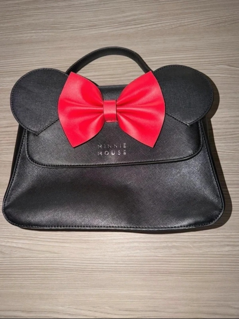 Disney Loungefly Minnie Mouse Black Red Bow Handbag